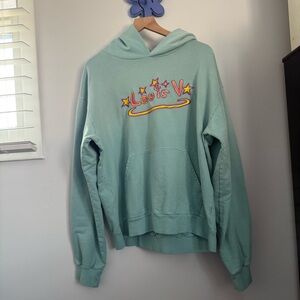 Mega Yacht Large Louis V Hoodie Pullover Light Blue Oversized Lounge